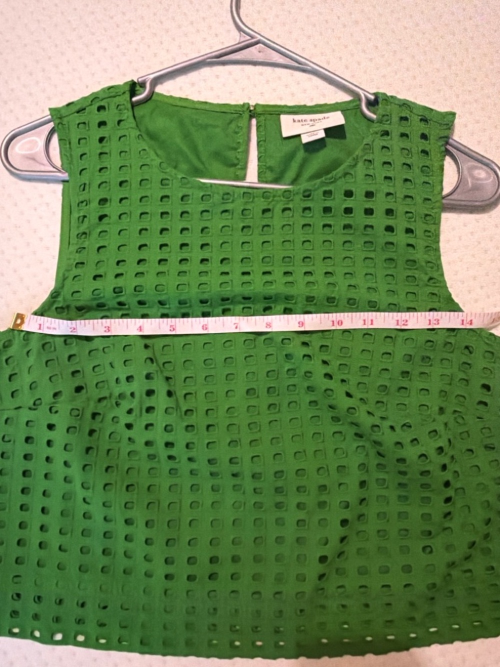 Target x Kate Spade Green Eyelet Shell Top | XS - Picture 5 of 6